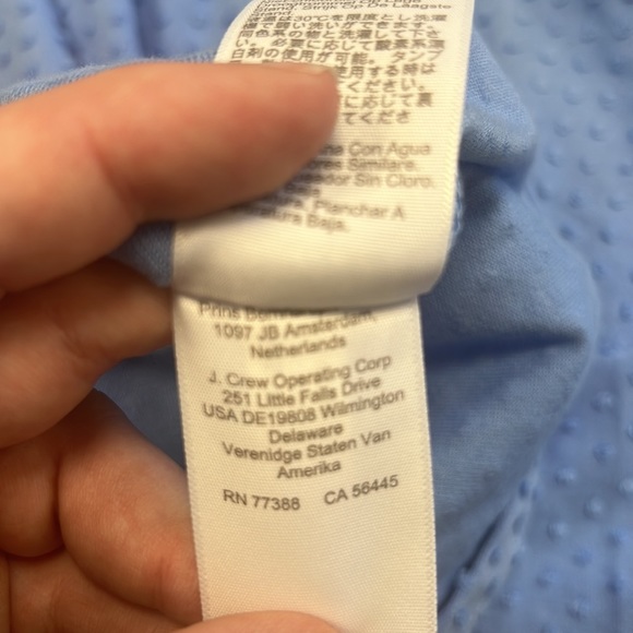 J Crew blue flutter sleeve top - Picture 8 of 12